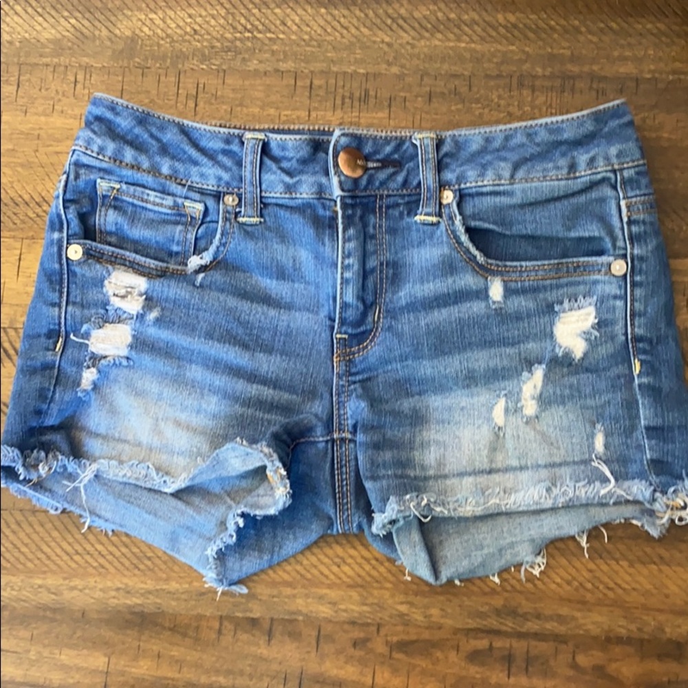 American Eagle Mid Rise Denim Shorts